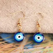creative devils eye design dangle earrings retro hip hop style personality gift for women girls daily casual details 1