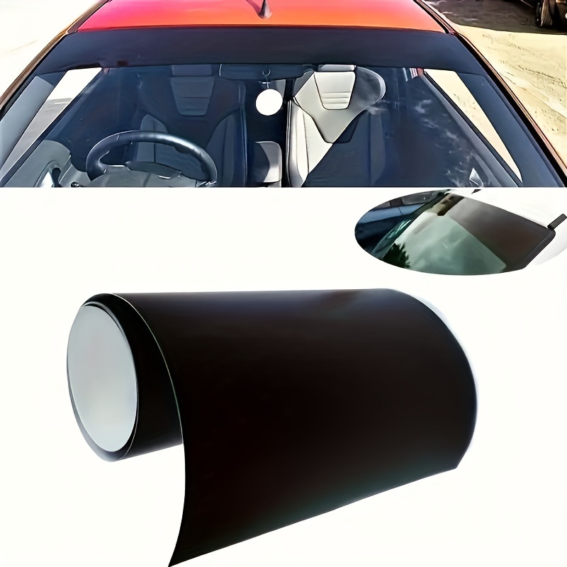 

1pc Car Front Windshield Black Sunshade Sticker, Windshield Sticker Front Sticker Decoration Sunshade Sticker Strip Car Sticker