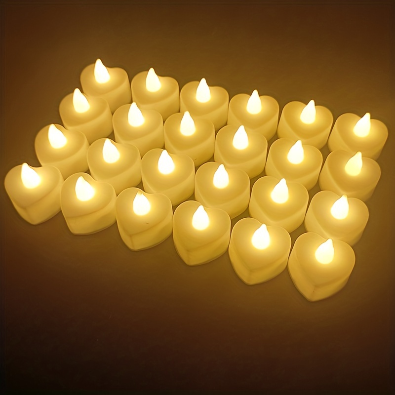 Luces Velas En Forma Corazón 24 Piezas Lámparas Velas - Temu