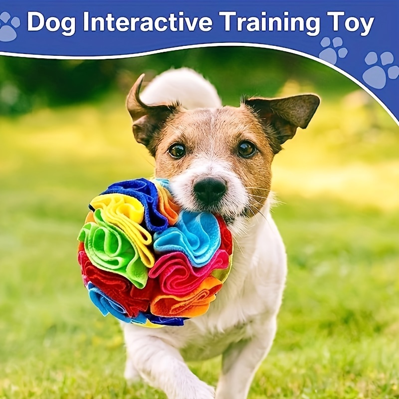 

1pc Pet Ball Toy, Interactive Sniffing Toy, Food Leaking Chew Squeaky Toy For Pets Training Teeth Cleaning