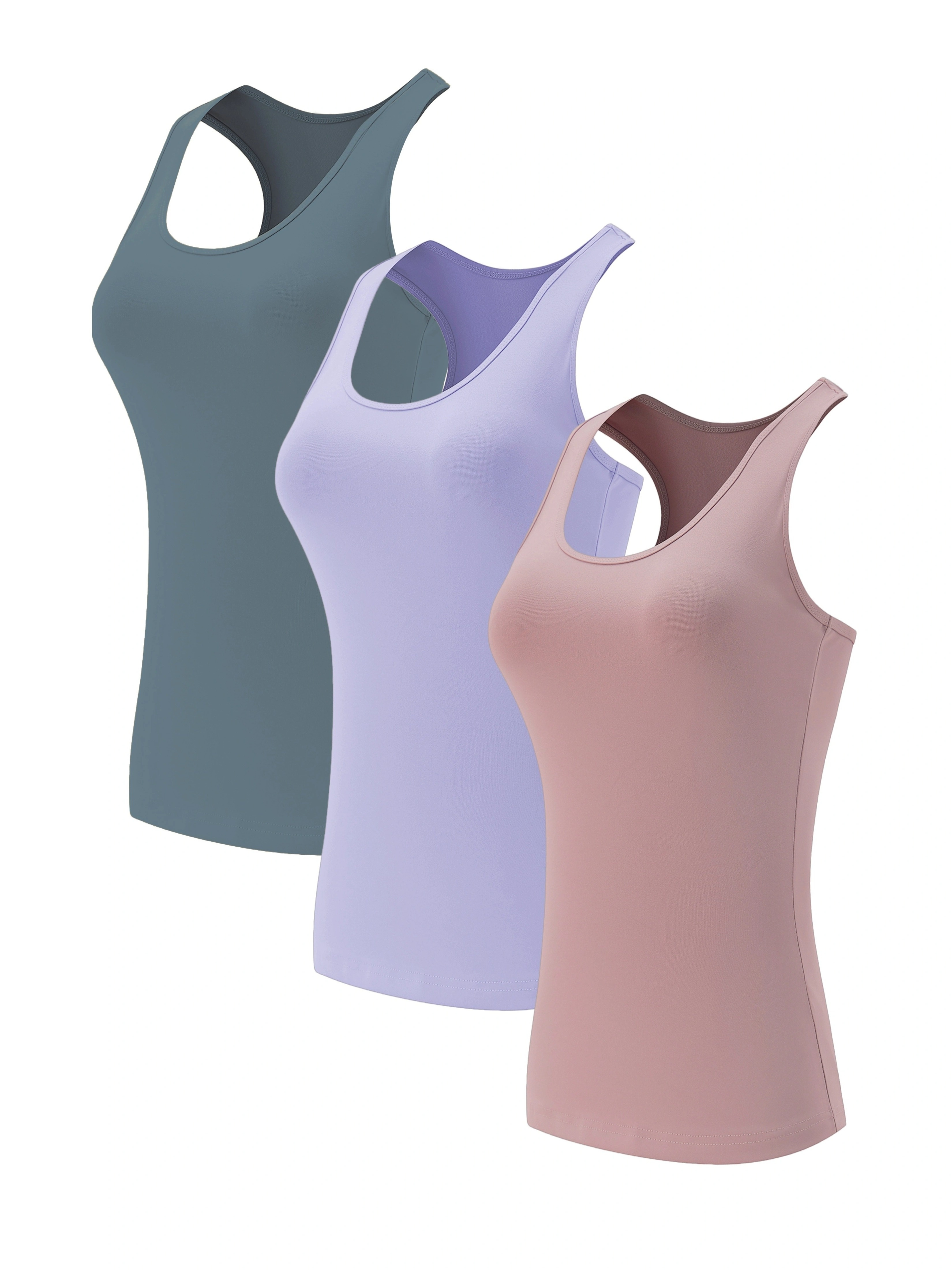 5 Pack Workout Tank Tops For Women, Athletic Racerback Sports Tank Tops,  Compression Sleeveless Shirts, Women's Activewear(Order One Size Up)