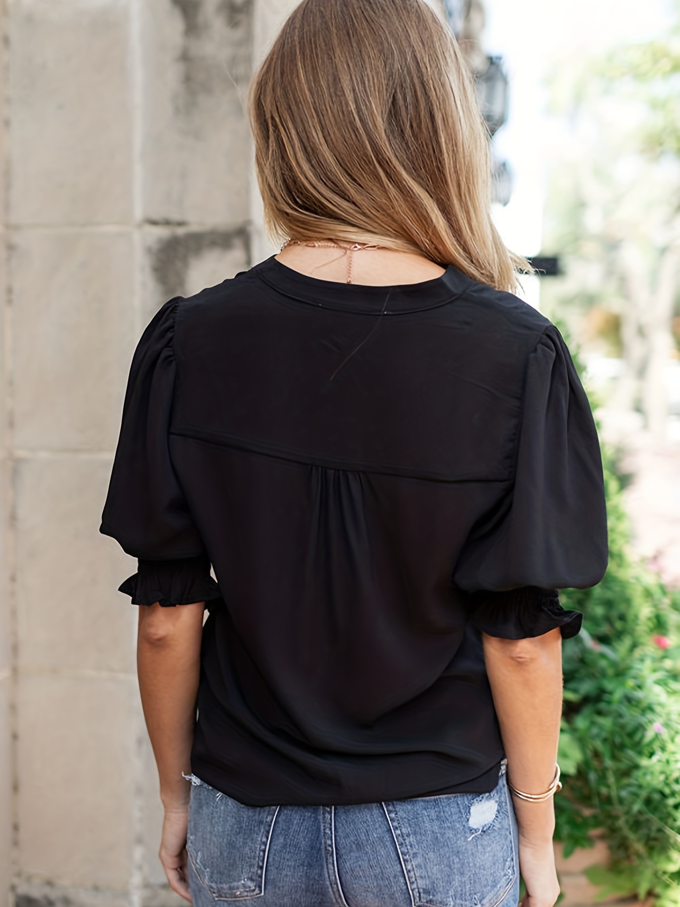 hoksml Womens Tops Fashion Woman Causal V-Neck Printing Blouse Short Sleeve  Summer Tops T-Shirt Clearance 