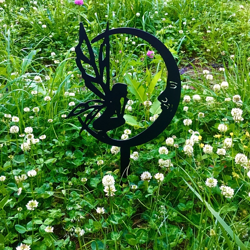 1pc Fleur Fée Elfe Décoration De Jardin Extérieur Insert De Sol