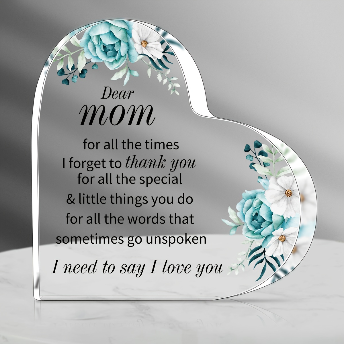 Acrylic Heart Plaque gifts For Mom From Daughter Creative - Temu