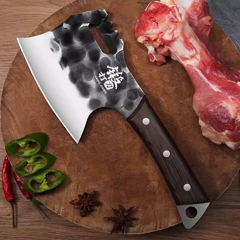 Stainless Steel Heavy Duty Bone Chopping Knife, Multifunctional Sharp Fruit  Knife For Outdoor Camping And Picnic - Temu