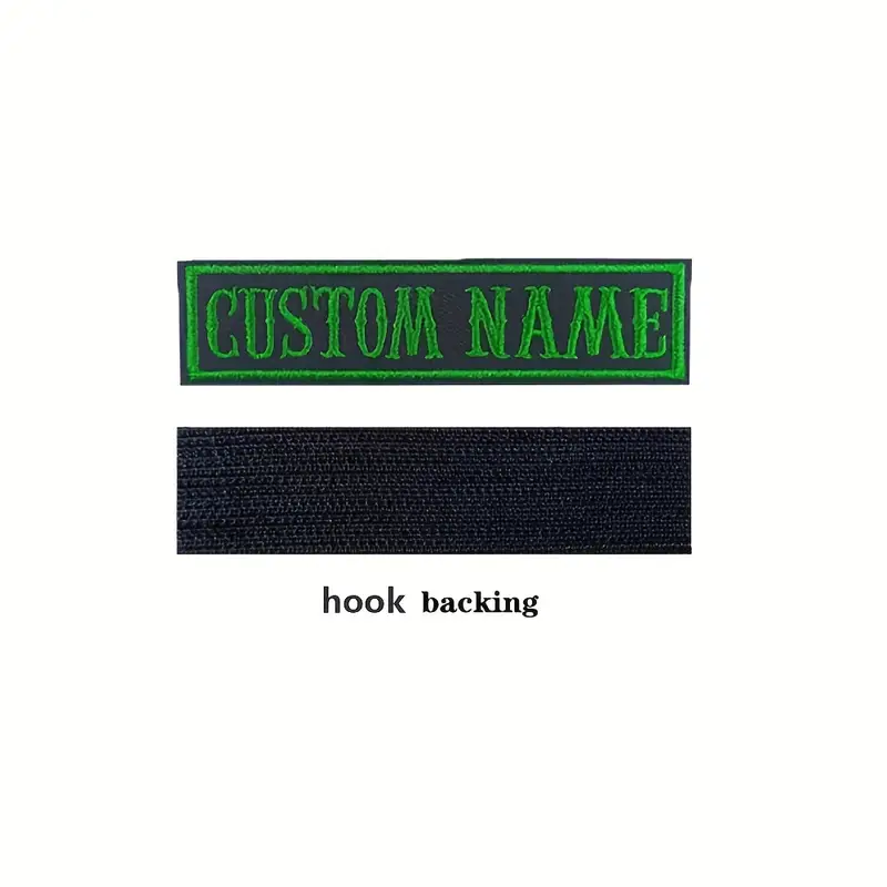Custom Name Patch Embroidered Tag Hook Loop And Iron On Size - Temu