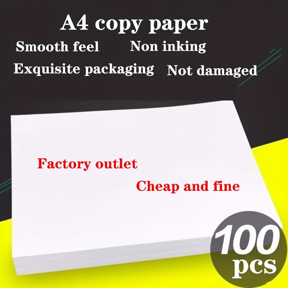 80g 100 sheets of a4 printing paper copy paper 210mm 297mm student draft paper painting white paper office supplies 3