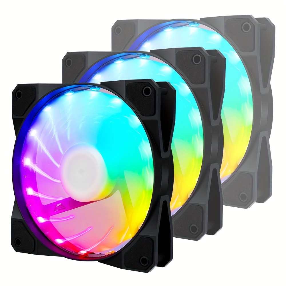 Ordinateur PC RGB Symphony une Changement de Couleur LED Ventilateurs de  BoîTier de LumièRe Refroidisseur D