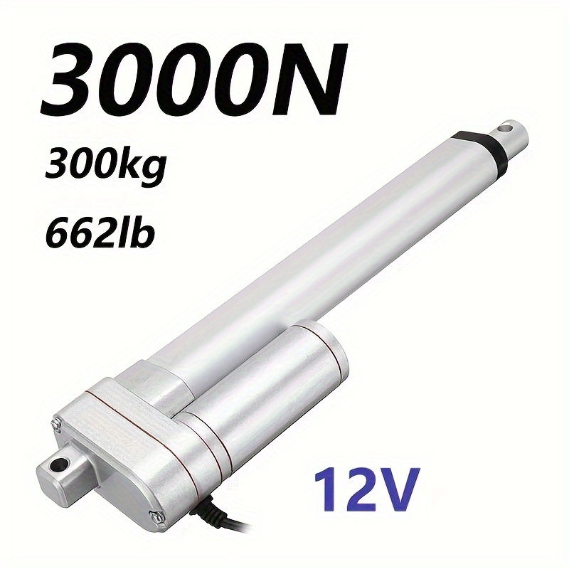 1pc 3000N Electric Linear Actuator, 12V Linear Motor Moving Distance  Stroke, 50mm 150mm 200mm 250mm 300mm 350mm 400mm 48W 4A