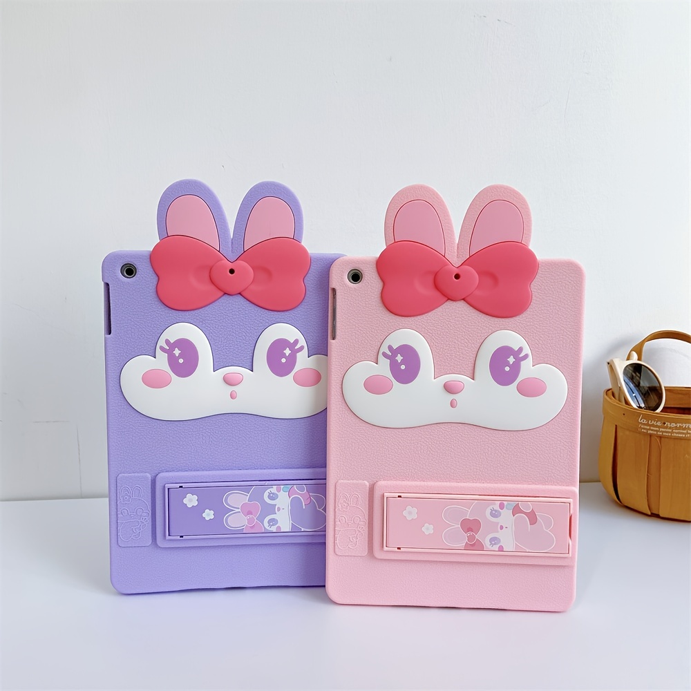 3d Cartoon Bunny Design Kids Safe Cover Case Stand Holder - Temu