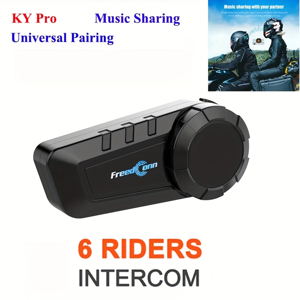 X1 Plus-Intercomunicador para casco de motocicleta, auriculares  impermeables con Bluetooth 1000M, interfono para 2 conductores