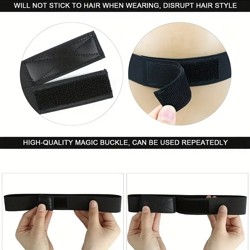 Adjustable Elastic Melt Band For Wig Edge With Hair Edge Brush, Edge Laying  Band For Baby Hair, Elastic Band For Lace Frontal - Temu Australia