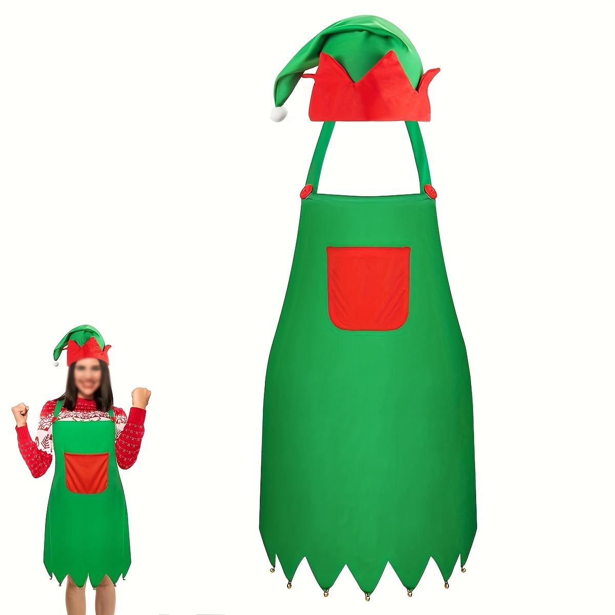 

Christmas Elf And Hat Set For Women - For Christmas Parties And Fun!