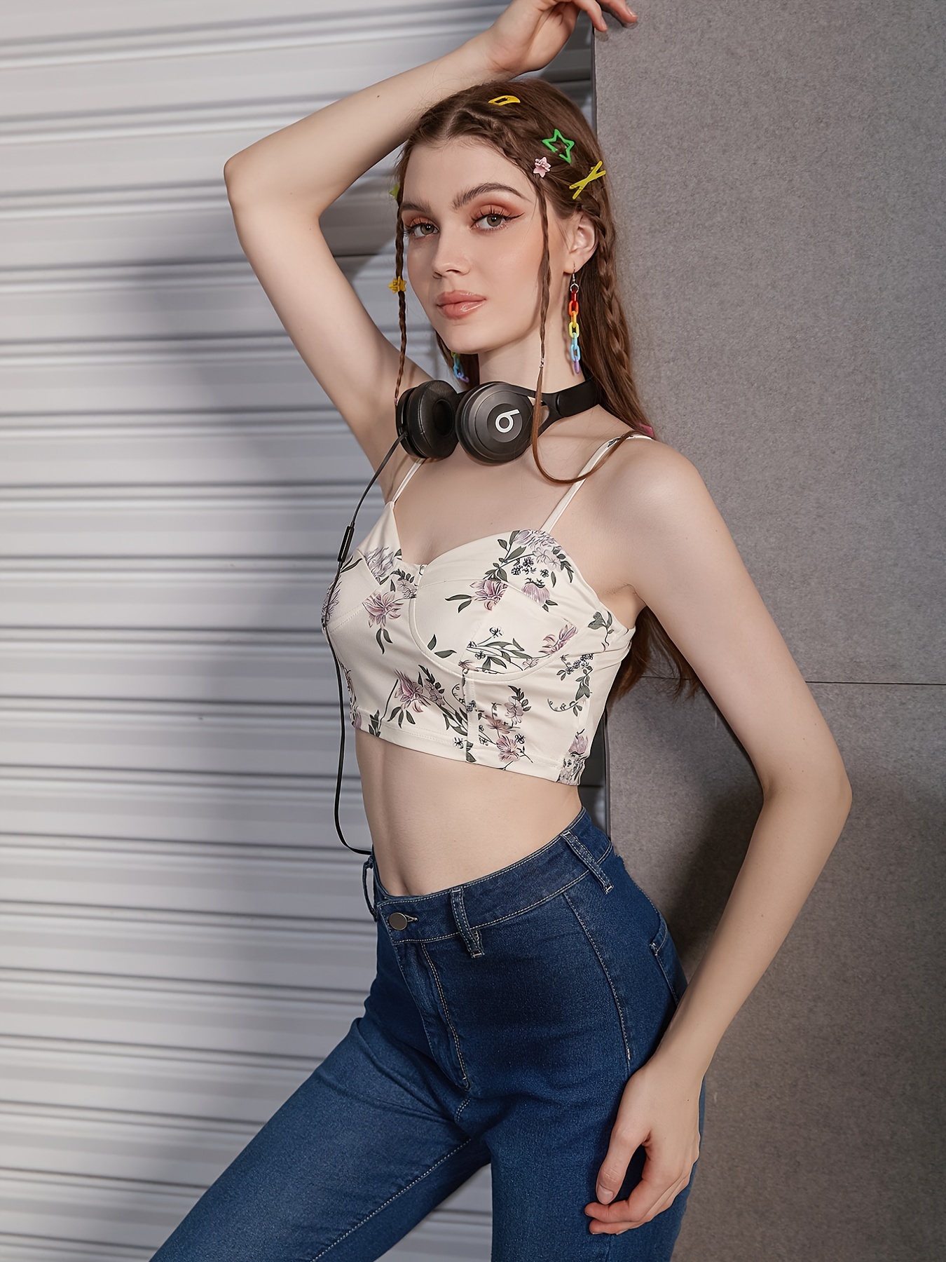 Graphic Print Crop Top Sexy Cut Out Sleeveless Summer Crop - Temu  Philippines