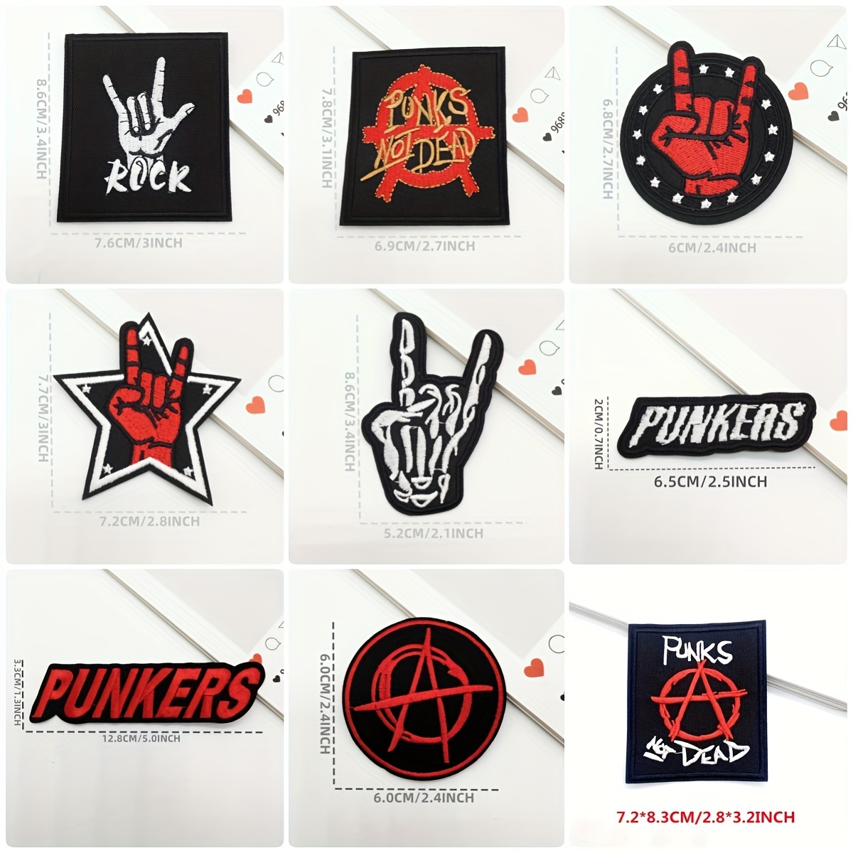 DIY Rock Band Clothing Stickers Punk Iron On Patches For Jackets Hippie  Patch Embroidered Patches On