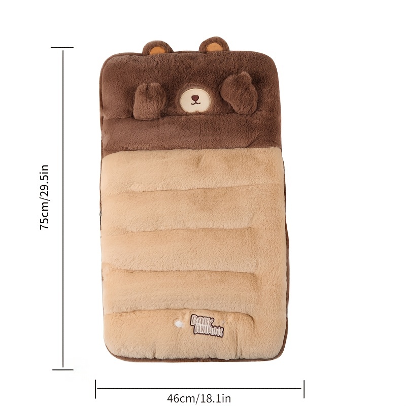 Car Seat Cushion: Plush Winter Cover With Heating Pad Bear - Temu