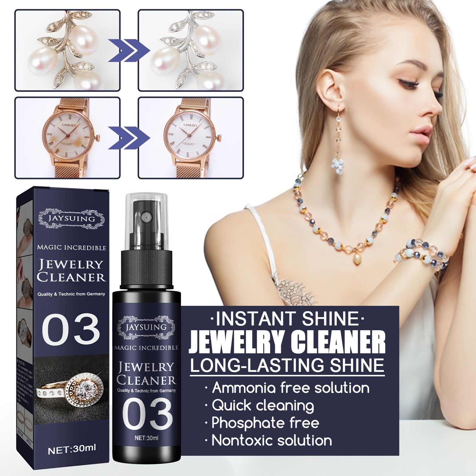 Jewelry Cleaner for Watch and Diamond Ring Maintenance