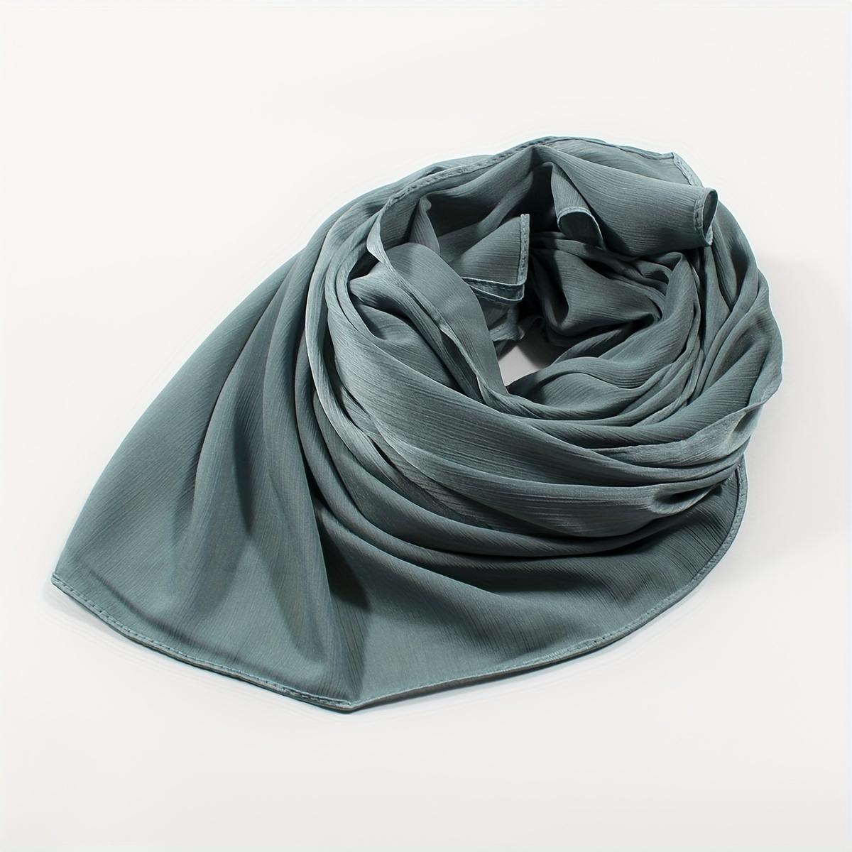 Pleated Silk Shawl Scarf Wrap Head Wrap for Daily Decoration - Mother's Gift