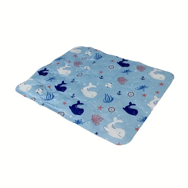 pet cooling mat cute pattern cat mat bed summer cat bed cat sleeping ice pad for kennel sofa bed details 5