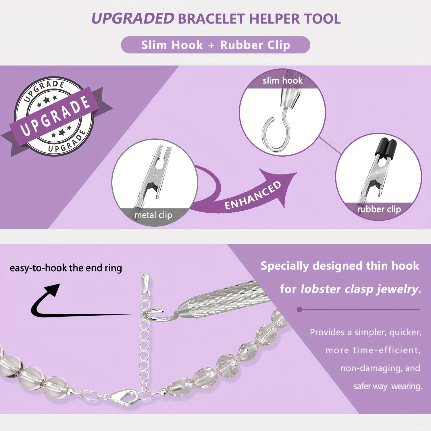 Bracelet Helper Tool Hook, Easy Jewelry Wearing Tool Aid Assistance, Metal  Bracelet Buddy Fastening Helper - Temu Philippines