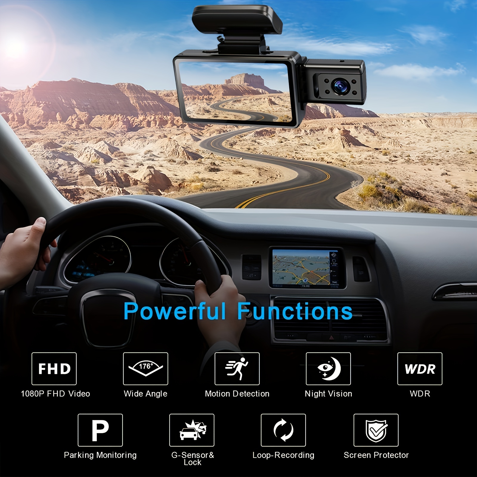 Car DVR Dash Cam Black Box Full FHD 1080P Loop Recording Night Vision  Dashboard Camera Drive Recorder Video Traffic Recorder