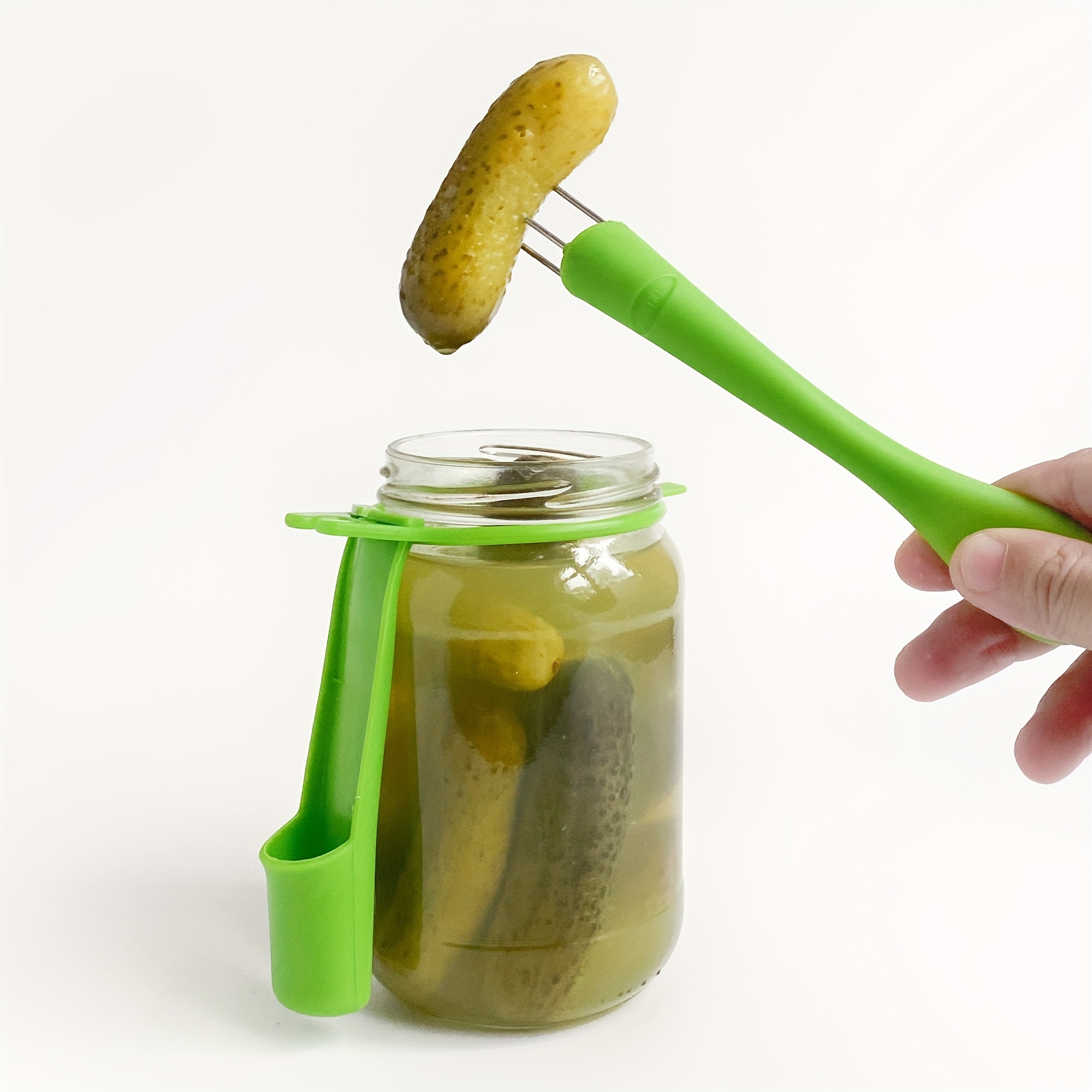 2 Pack Pickle Fork Pickle Grabber Tool-Pickle Picker for the jar, Kitchen  Gadgets Pickle Gifts Suitable for Olives Green