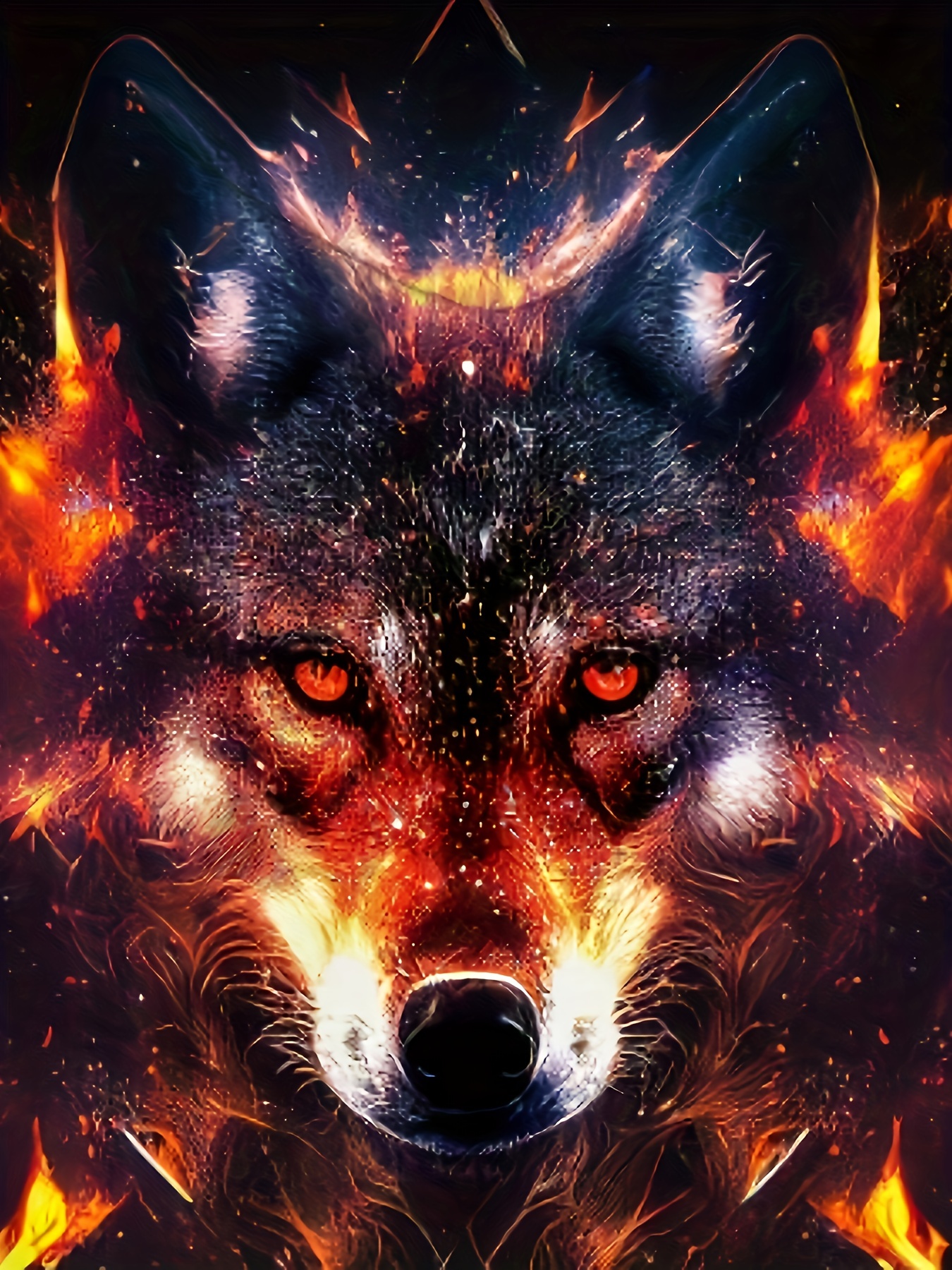 Fire and ice wolf hoodie hot sale