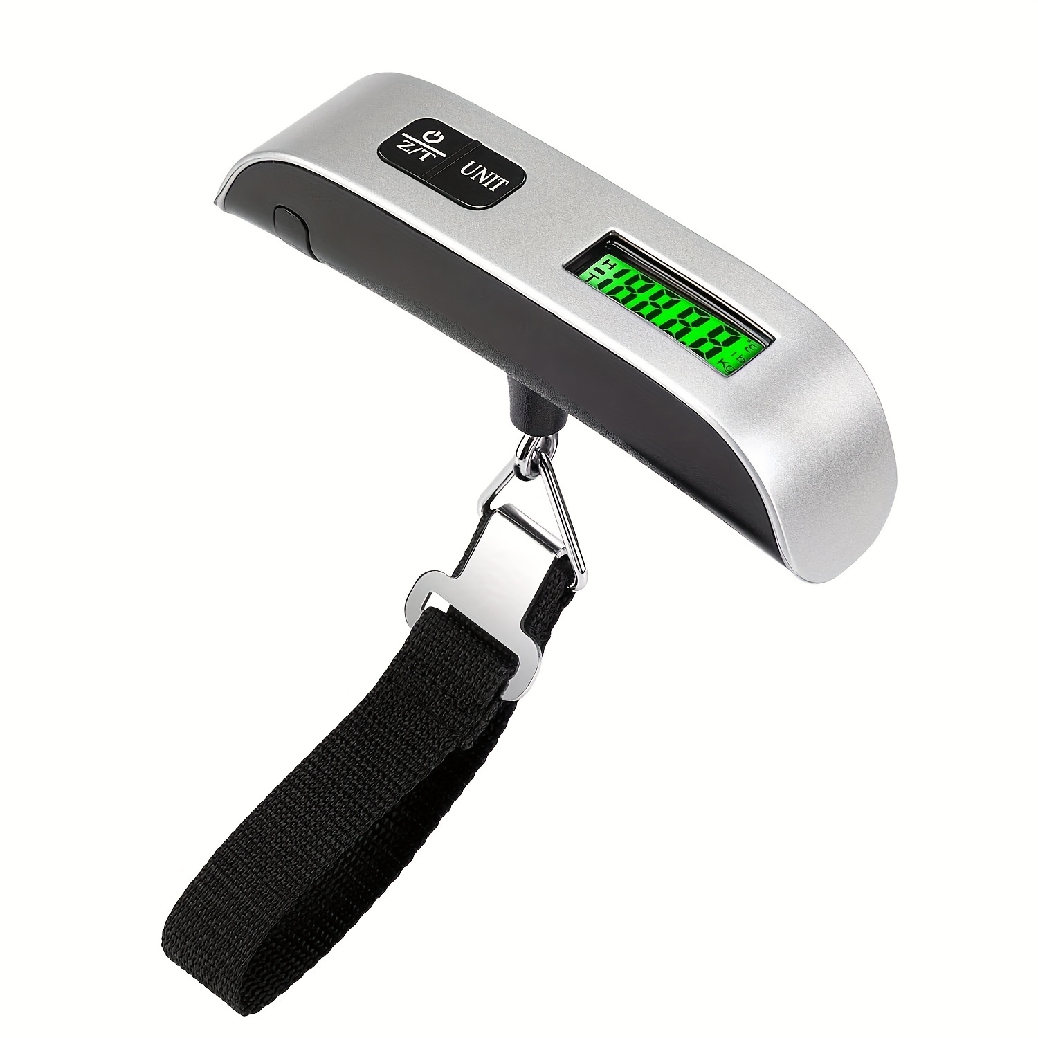 Digital Luggage Scale Handheld Portable Hanging Baggage Scale For Travel  Suitcase Weight Scale With Rubber Paint Handle Backlight Lcd Display 110lb  50kg Battery Included Silver - Bags & Luggage - Temu