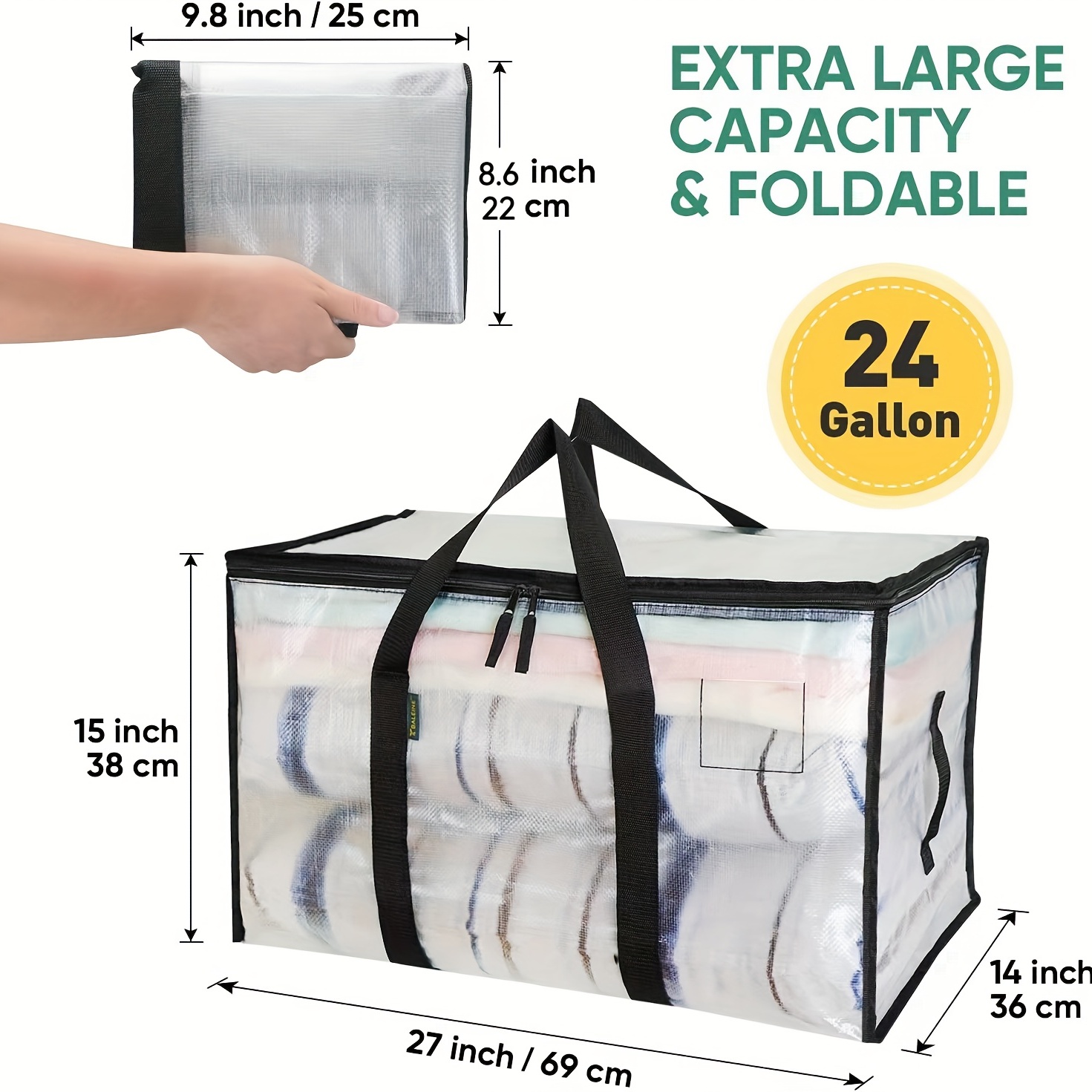 Heavy Duty Moving Bags With Reinforced Handles Stronger Handles For Easy  Carrying And Storage Of Clothes Clear Storage Tote For Moving Supplies  Bedroom Accessories Temu
