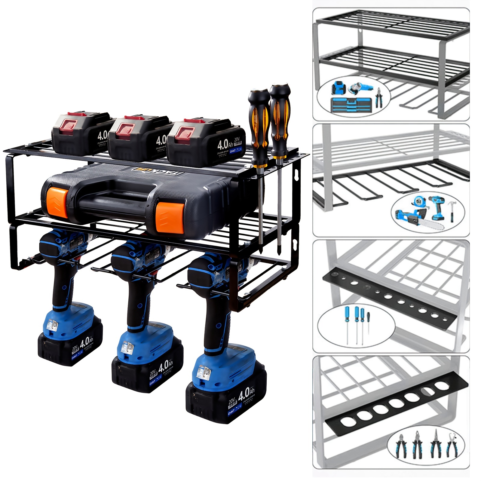 1pc Porta Trapano Organizer Attrezzi Elettrici A Parete - Temu Italy