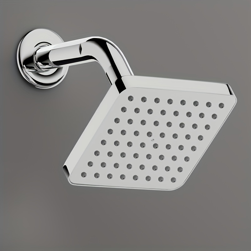 Alcachofa de ducha LED cuadrada 20 cm Control de temperatura 3 colores  cambiantes Flujo de agua Alcachofa de ducha con rociador superior ABS  Acabado cromado 12 LED para baño