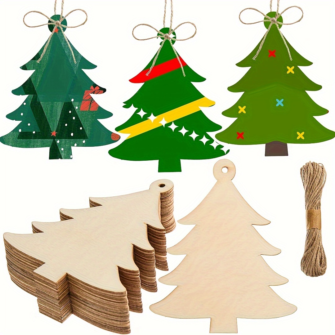 Wooden Cutouts Christmas Wood Ornaments Star Christmas Tree - Temu