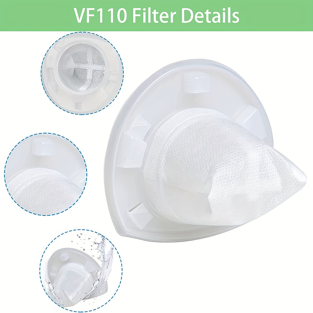BLACK+DECKER WASHABLE REPLACEMENT FILTER VF110 HAND VACUUMS BDH