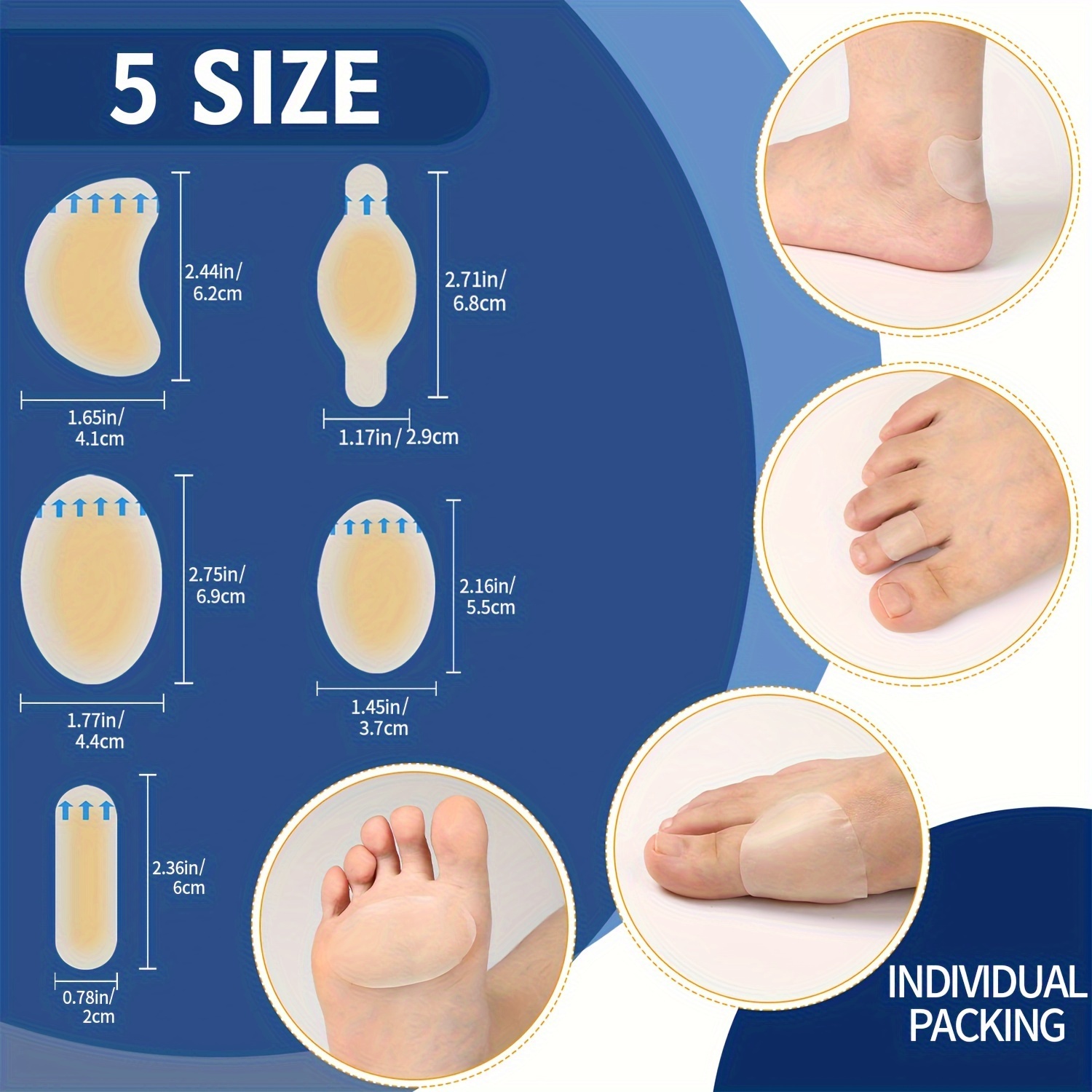 10pcs Invisible Silicone Heel Protector Waterproof Foot Patch