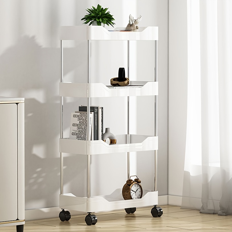 Slim Rolling Storage Cart 3 Tier Bathroom Organizer Mobile - Temu