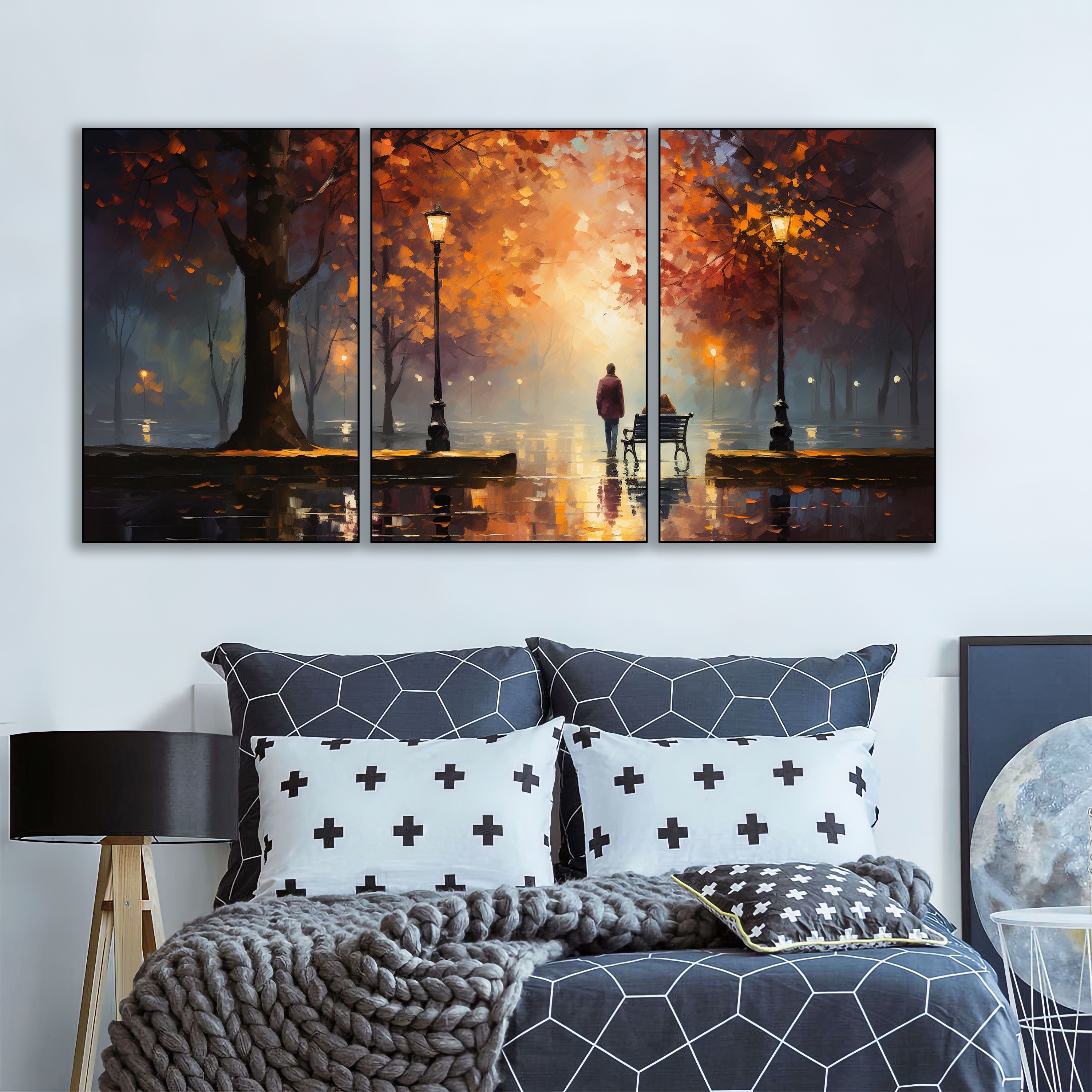 Set di 3 Dipinti su Tela Moderni Blocchi di Colore Poster Linee Stampe  Immagini da Parete di Arte Astratta Minimalista Per Soggiorno Camera da  Letto Home Decor-50X70Cm(Senza Cornice) : : Casa e