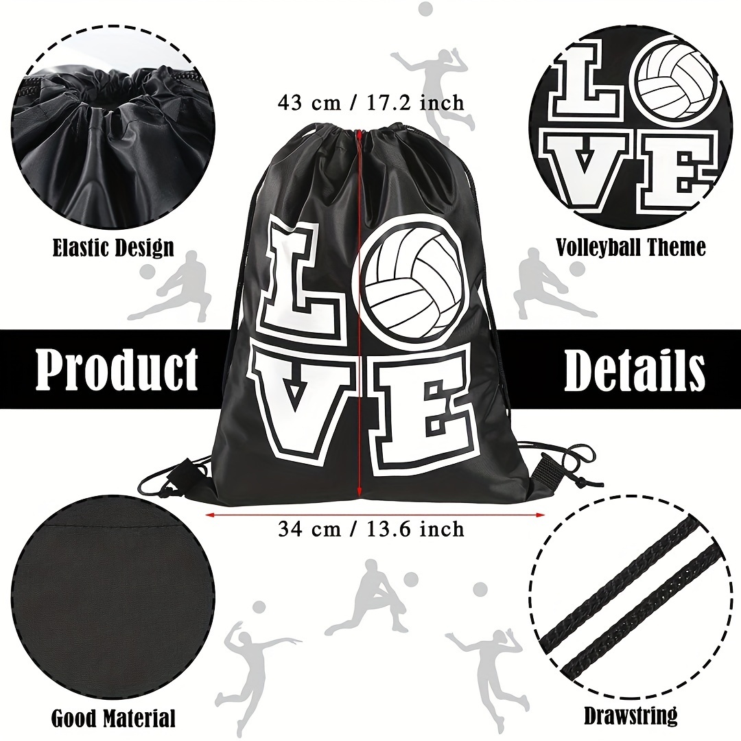 Volleyball Style Drawstring Bag Candy Bag Sports Party Gift Supplies
