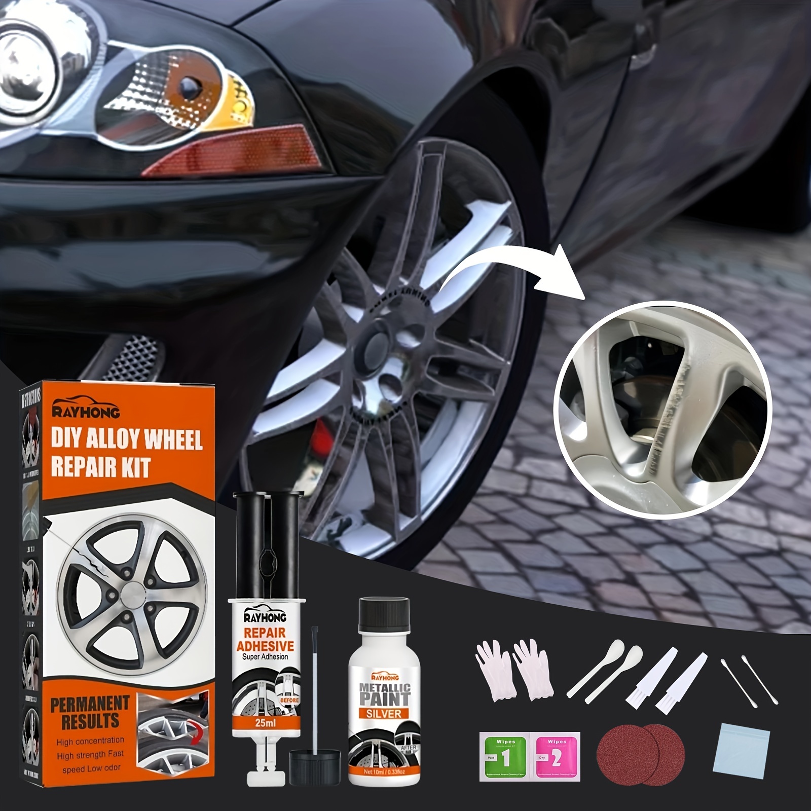 Color Easy Kit de reparación de arañazos de coche, removedor de arañazos de  coche para vehículos, agente profesional de reparación de arañazos de