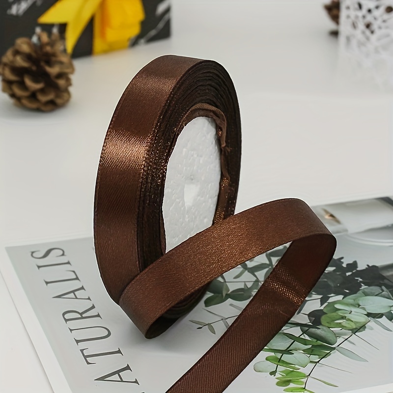 Silk ribbon 2 cm, brown