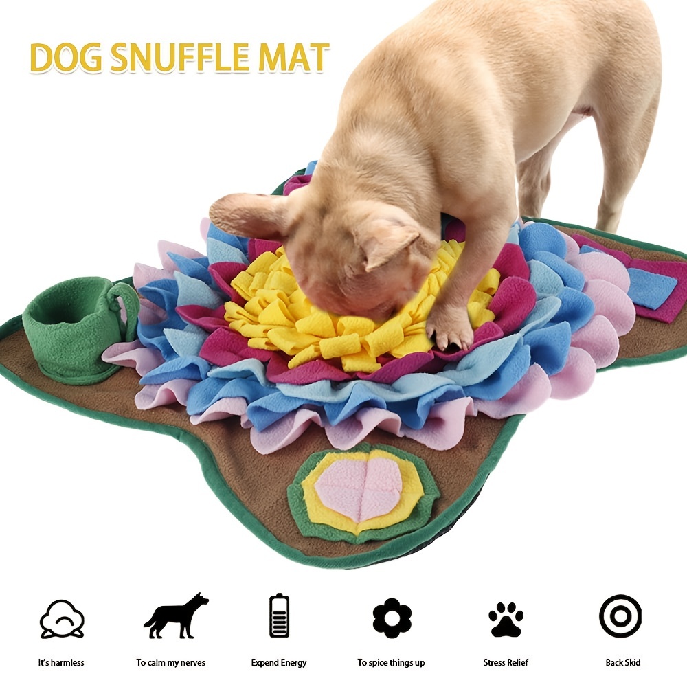 Dog Snuffle Mat Veggie Patch Garden Sniffing Mat Distraction Training Toy  Interactive Mental Training Pet One Size Padohmightypaw 