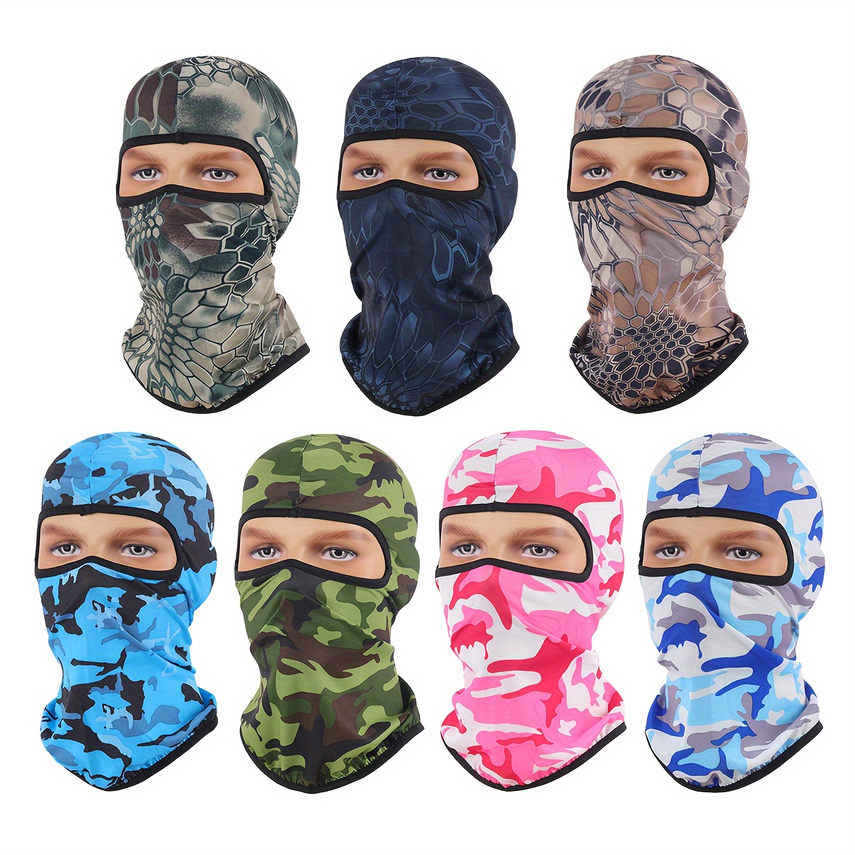 Máscara facial de camuflaje militar, bandana, pasamontañas, capucha para  hombres y mujeres, entrenamiento táctico, ciclismo, esquí, resistente al