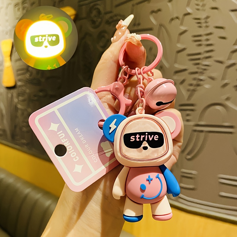 3Pcs Pig LED Keychain Flashlight for Kids - Pig Funny Keychain Led Light  Cute Backpack Girl Keychains for Kids Backpacks Led Light Keychain Kids