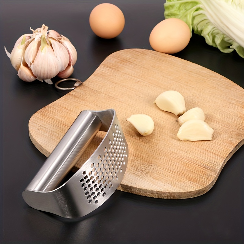 Garlic Press Rocker Stainless Steel Garlic Presser Garlic - Temu