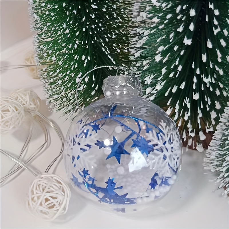 1pc Decorazione Palle Natale Palla Natale Trasparente Palla - Temu Italy