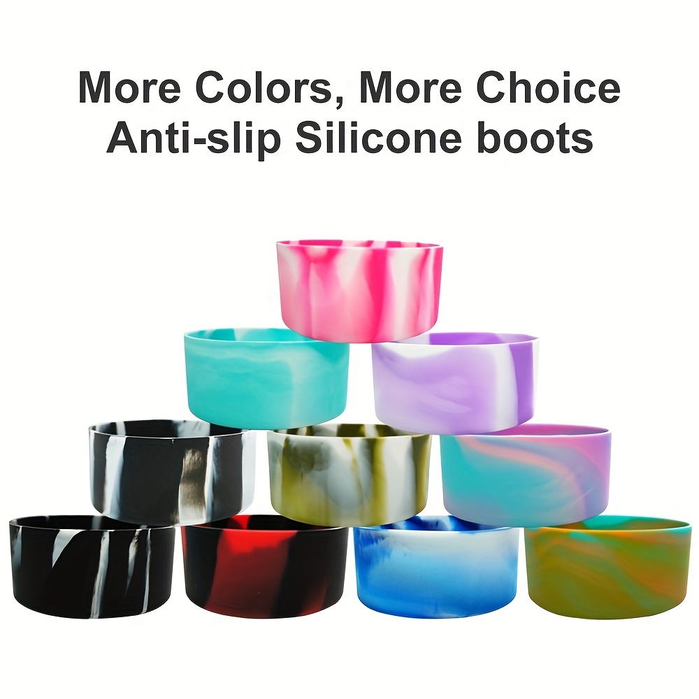 1PC Anti-scalding Silicone Boot for Water Bottle Protective Anti-Slip Bottom  Sleeve Cover Water Bottle