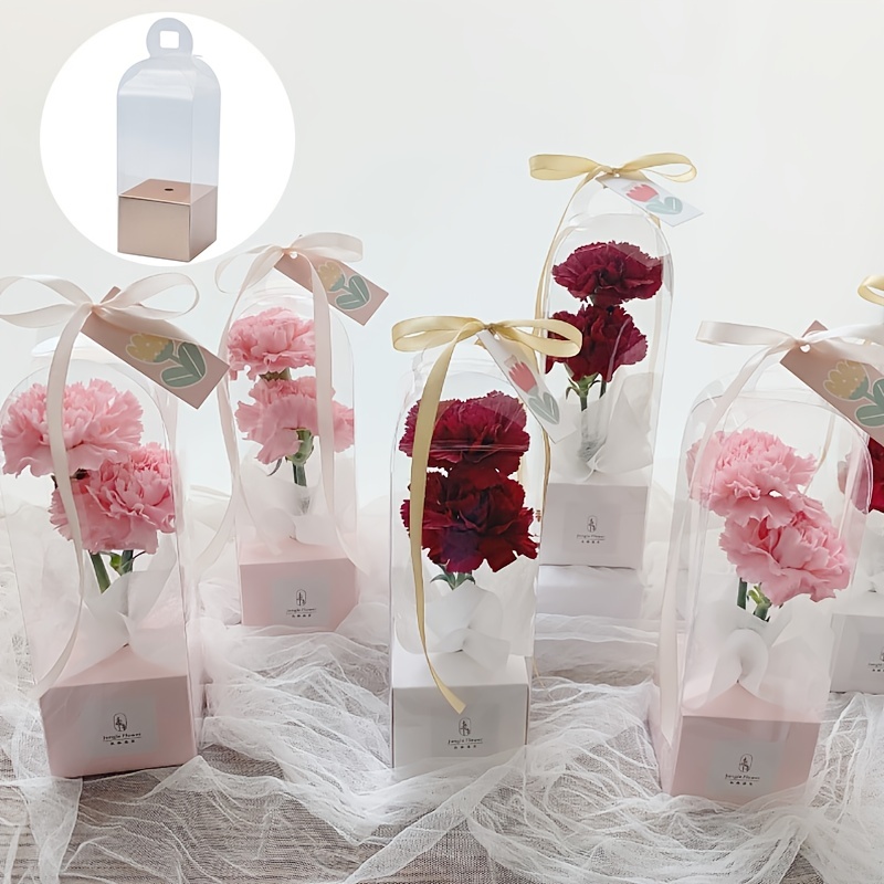 Transparent Clear Gift Packing Bag Box Florist Flower Bouquet