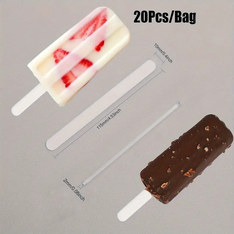 Reusable Ice Cream Sticks Acrylic Popsicle Sticks Creamsicle - Temu