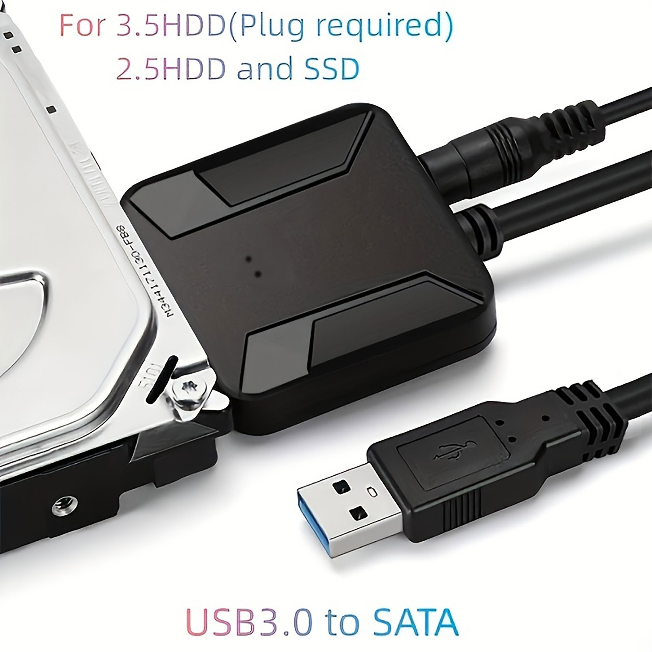 Adaptateur USB3.0 vers SATA câble convertisseur Support pour pilote de disque  dur externe SSD HDD de 2.5 pouces