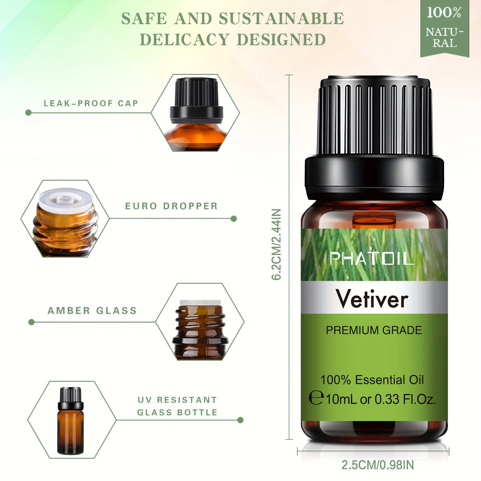 Aceite Esencial Vetiver 100 Ml Aceites Esenciales Aceite - Temu