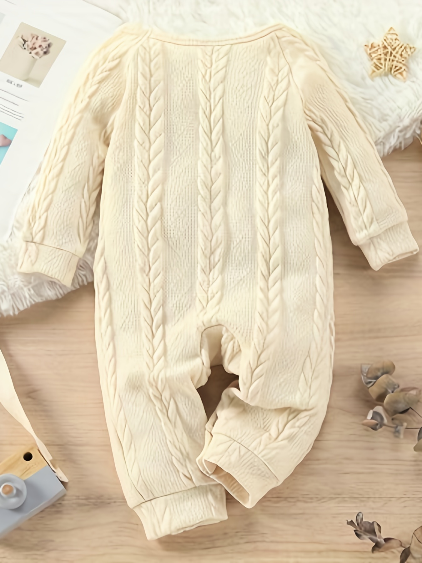 2pcs Baby Boy Cotton Rib Knit Solid Long-sleeve Jumpsuits Set